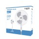 VENTILADOR PIE BLANCO 45W Ø ASPAS 40 CM ALTURA REGULABLE 105-125 CM EDM