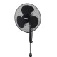 VENTILADOR DE PIE 45W CON BASE CIRCULAR NEGRO 45W Ø ASPAS 40CM ALTURA REGULABLE 110-130 CM EDM