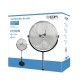 VENTILADOR DE PIE INDUSTRIAL CON BASE CIRCULAR CROMADO/NEGRO 120W Ø ASPAS 50 CM ALTURA REGULABLE 118-148 CM EDM