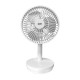 VENTILADOR DE SOBREMESA RECARGABLE BLANCO 5W Ø ASPAS 17 CM EDM