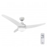 VENTILADOR DE TECHO MODELO EGEO. COLOR BLANCO. POTENCIA: 60W ASPAS: Ø122cm CON MANDO A DISTANCIA EDM