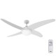 VENTILADOR DE TECHO MODELO CASPIO. COLOR BLANCO. POTENCIA: 60W ASPAS: Ø132cm CON MANDO A DISTANCIA EDM