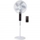 Ventilador de pie Tehri con mando y temporizador Ø43cm 30W motor DC Negro