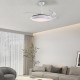 VENTILADOR DE TECHO LED, MODELO ROSS, ASPAS RETRÁCTILES, BLANCO MATE, Ø107 cm