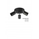 APLIQUE 3 LUCES LAMPARA GU-10 NEGRO